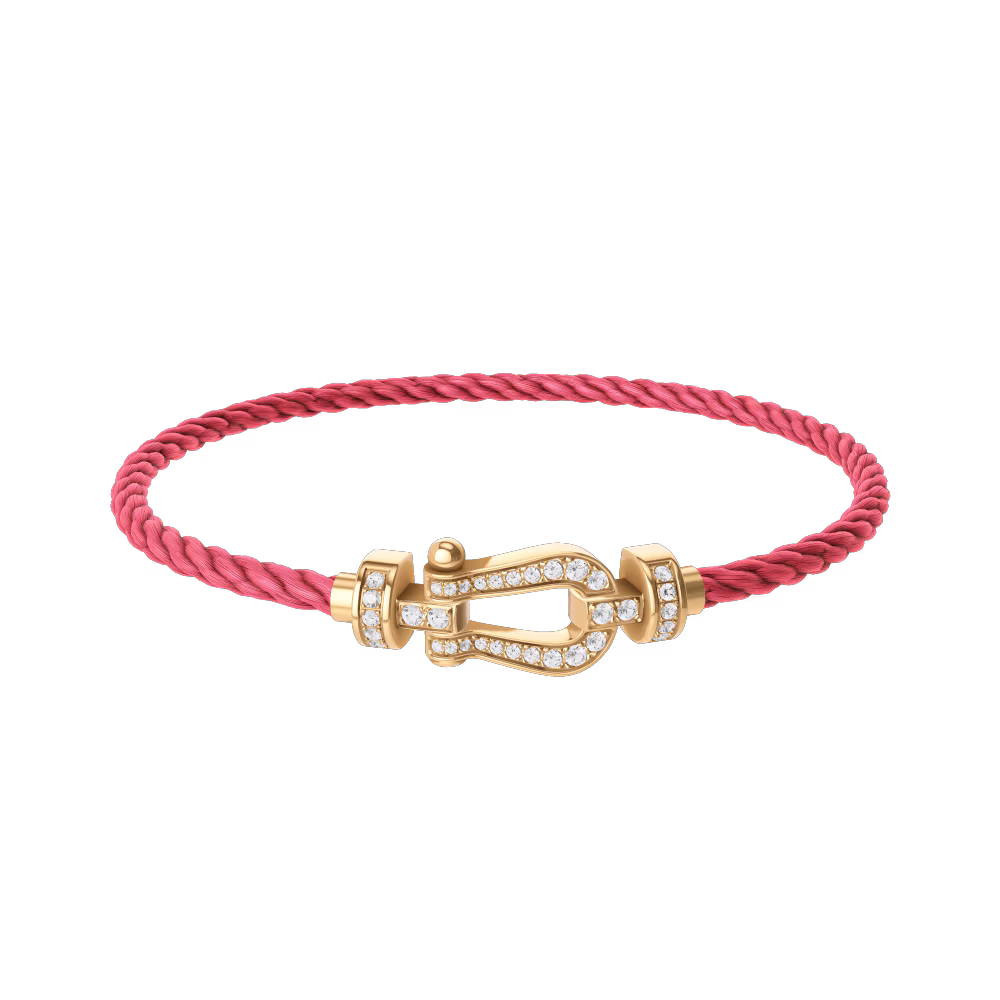 FORCE 10 BRACELET 18K YELLOW GOLD AND DIAMONDS MEDIUM MODEL