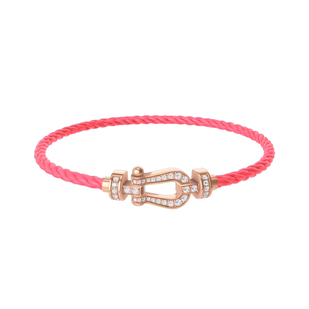 FORCE 10 BRACELET 18K PINK GOLD AND DIAMONDS MEDIUM MODEL