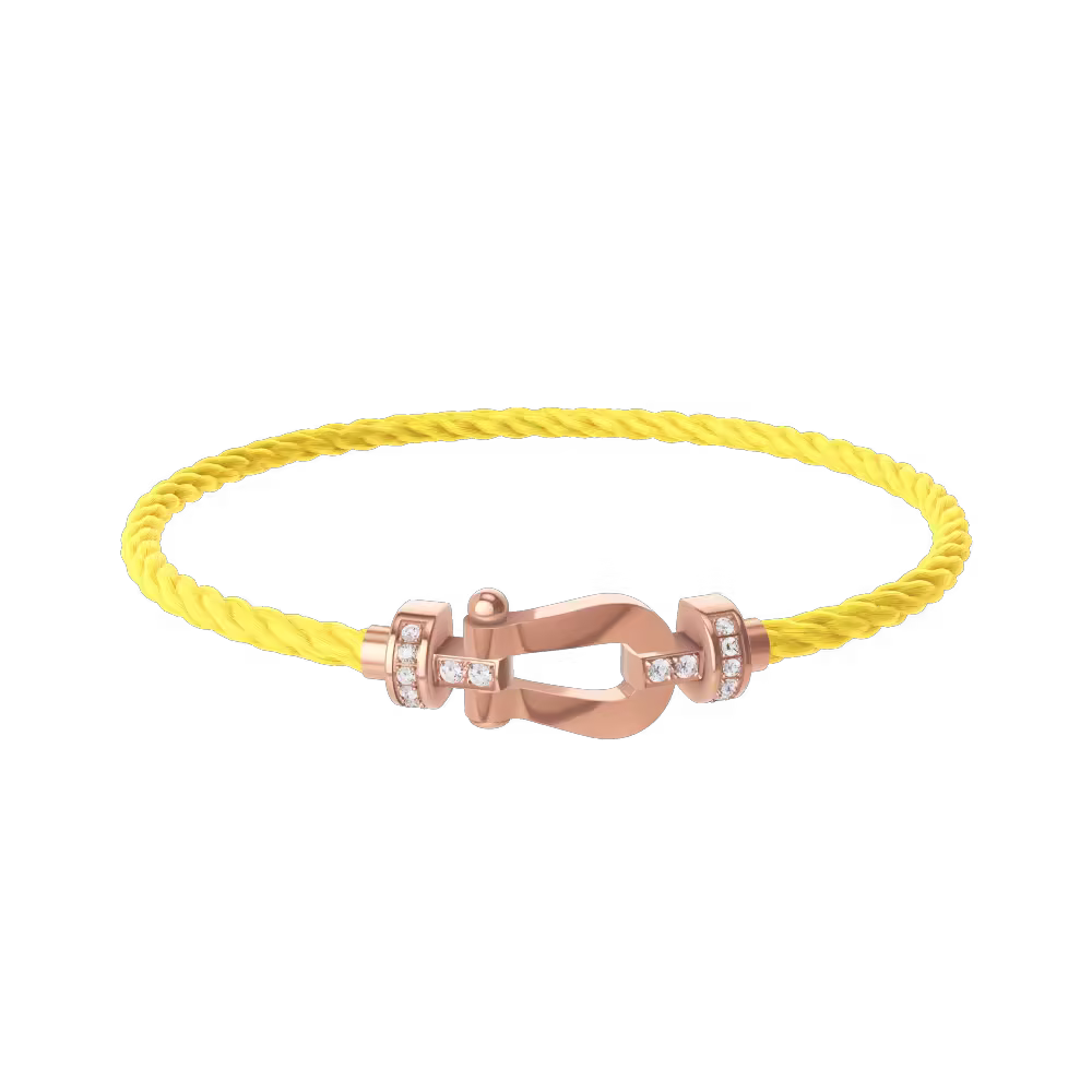 FORCE 10 BRACELET 18K PINK GOLD AND DIAMONDS MEDIUM MODEL