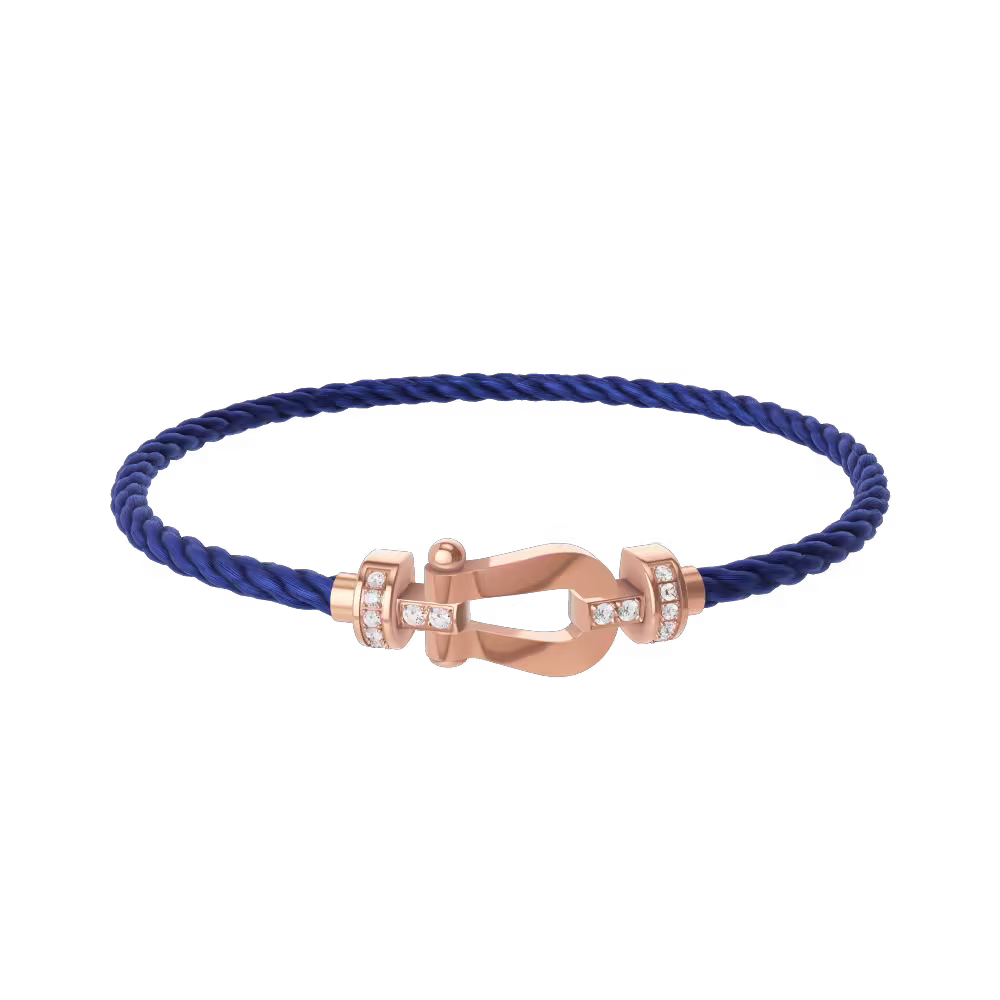 FORCE 10 BRACELET 18K PINK GOLD AND DIAMONDS MEDIUM MODEL
