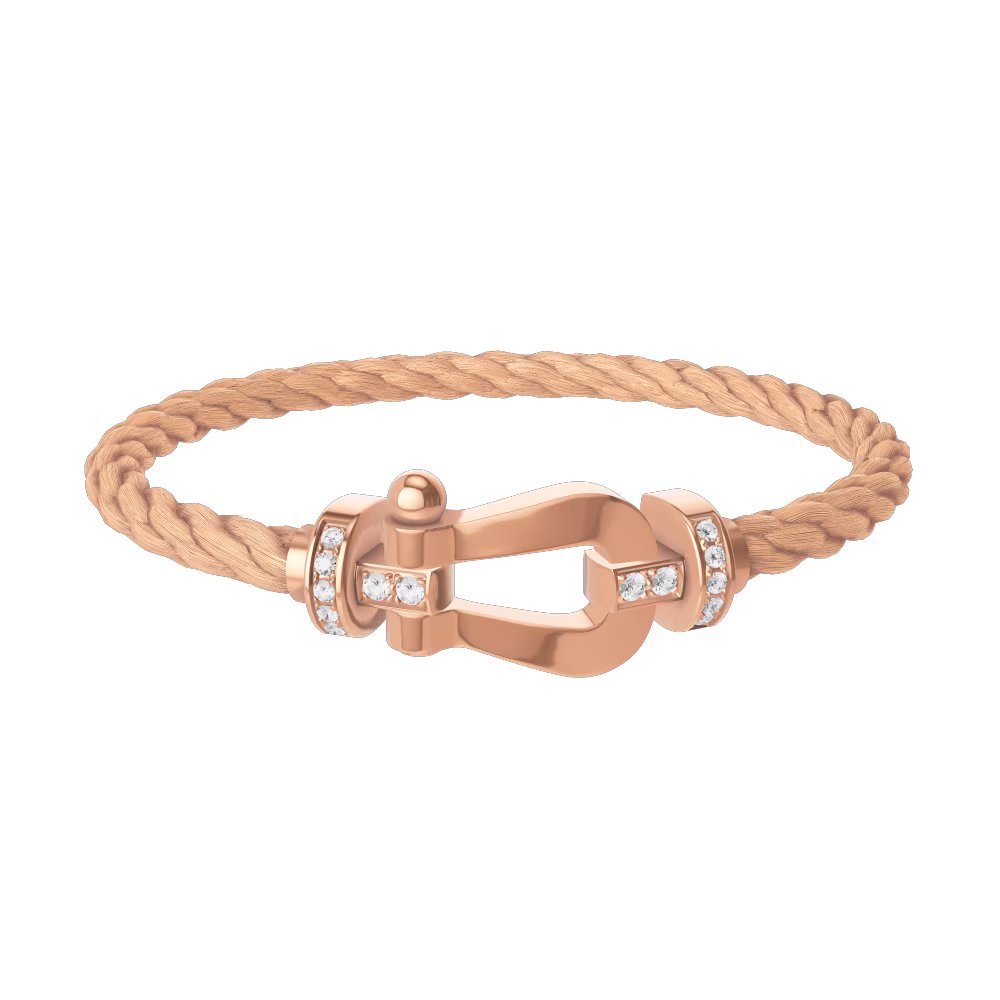 FORCE 10 BRACELET 18K PINK GOLD AND DIAMONDS LARGE MODEL
