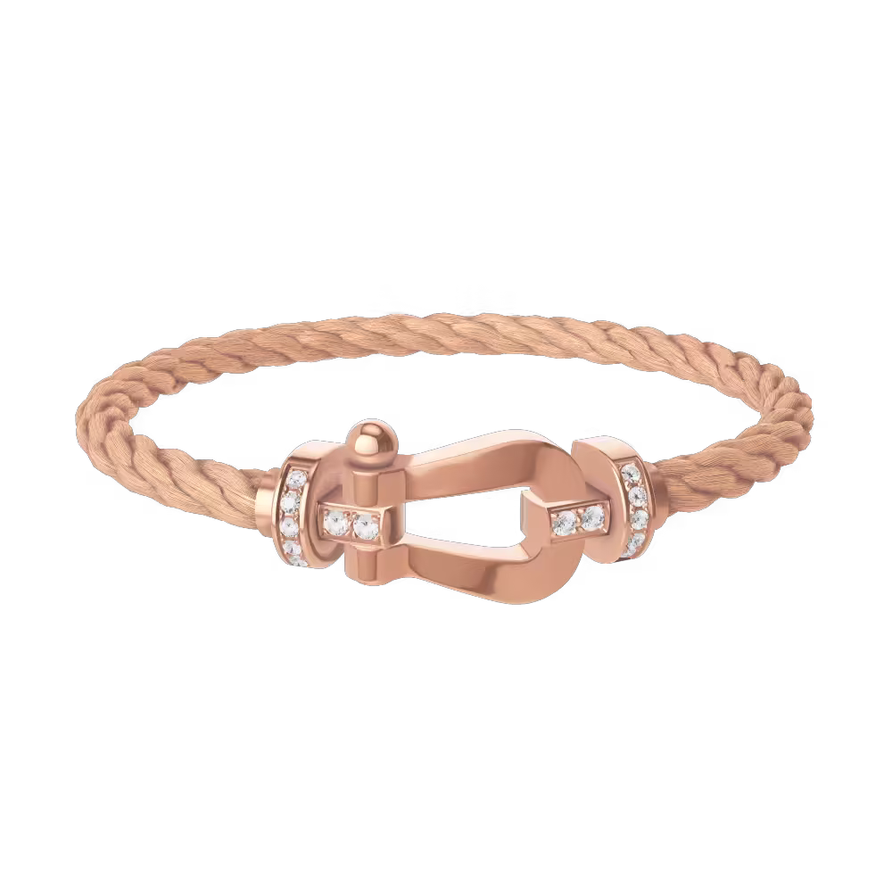 FORCE 10 BRACELET 18K PINK GOLD AND DIAMONDS LARGE MODEL