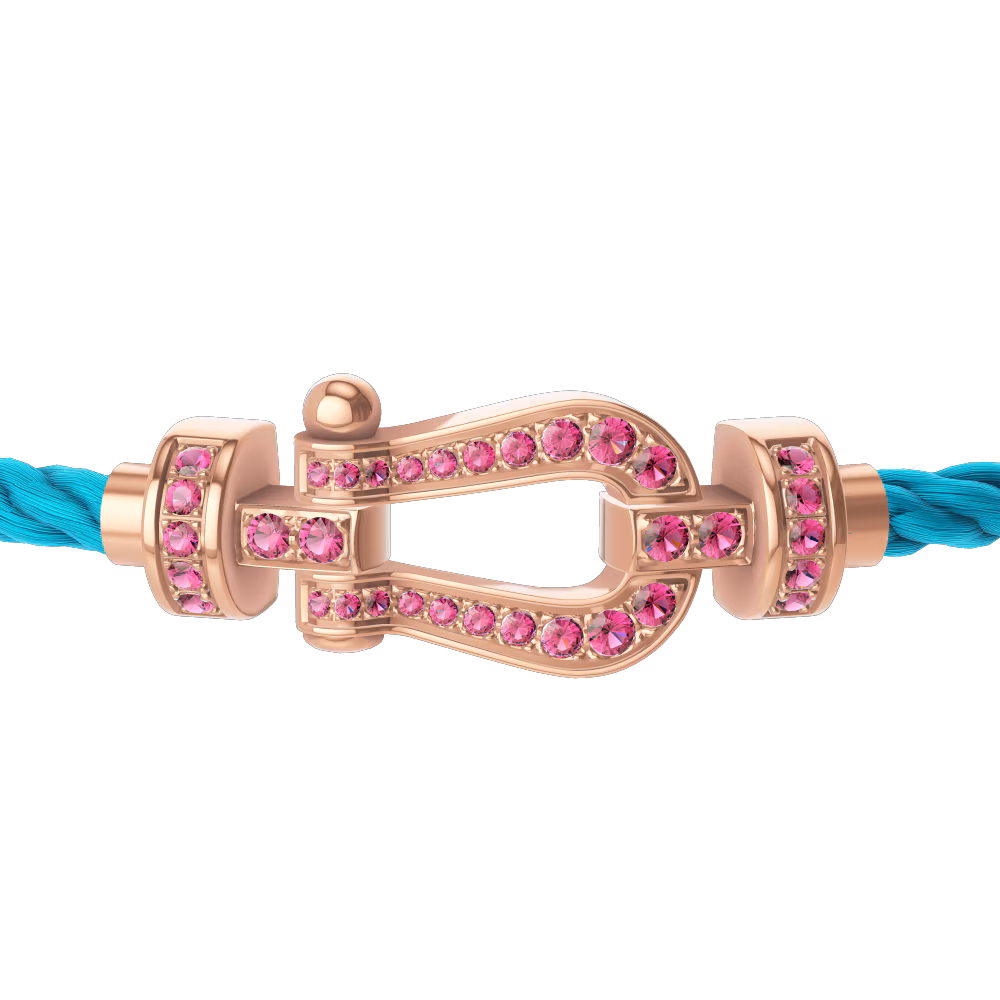 FORCE 10 BRACELET 18K PINK GOLD AND PINK SAPPHIRES MEDIUM MODEL