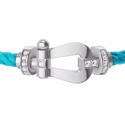 Force 10 bracelet 18k white gold and diamonds large model