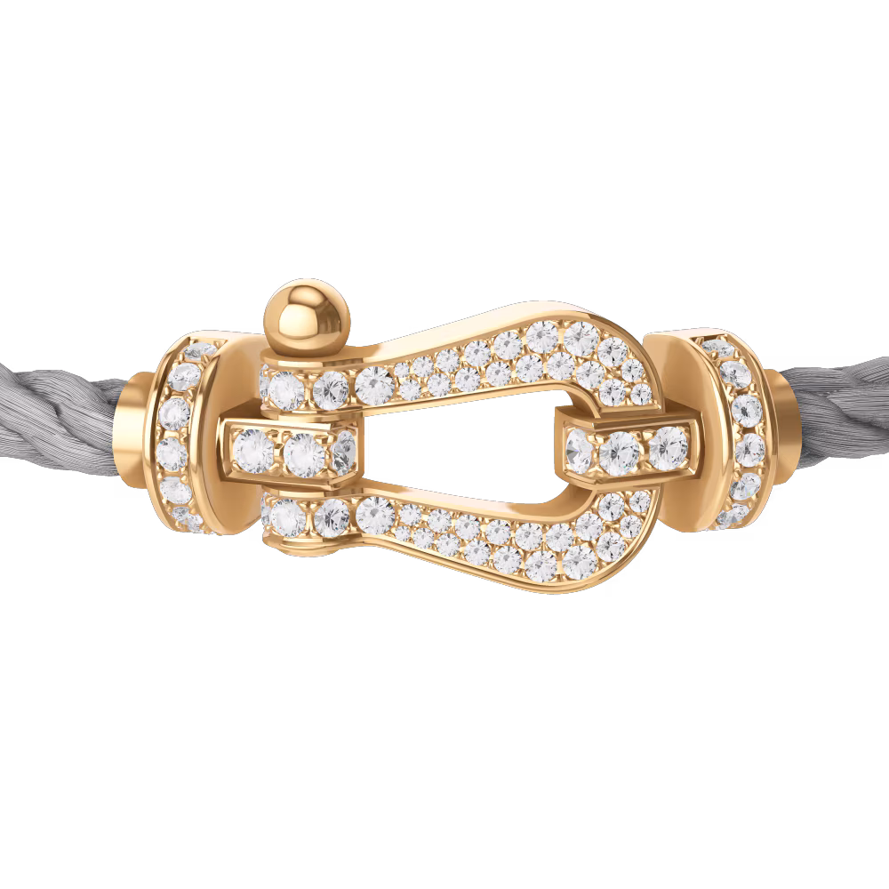 FORCE 10 BRACELET 18K YELLOW GOLD AND DIAMONDS LARGE MODEL