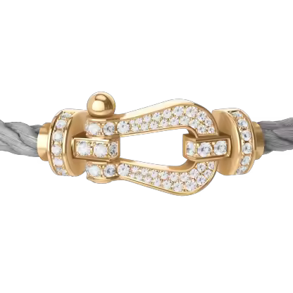FORCE 10 BRACELET 18K YELLOW GOLD AND DIAMONDS LARGE MODEL