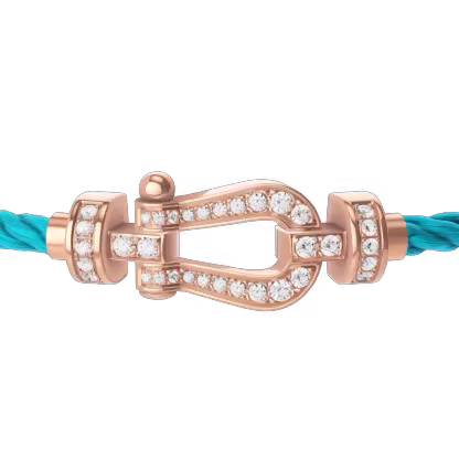 FORCE 10 BRACELET 18K PINK GOLD AND DIAMONDS MEDIUM MODEL