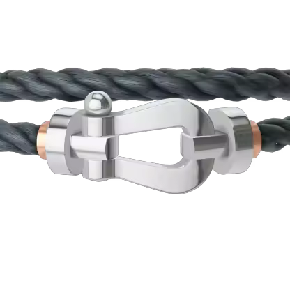 FORCE 10 BRACELET 18K WHITE GOLD LARGE MODEL