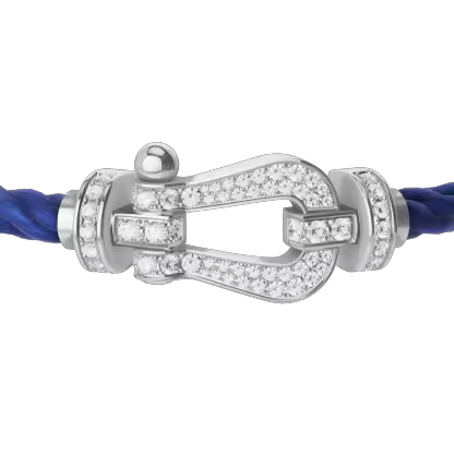 FORCE 10 BRACELET 18K WHITE GOLD AND DIAMONDS LARGE MODEL
