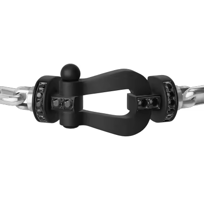 FORCE 10 BRACELET BLACK TITANIUM AND BLACK DIAMONDS LARGE MODEL