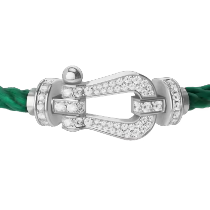 FORCE 10 BRACELET 18K WHITE GOLD AND DIAMONDS LARGE MODEL