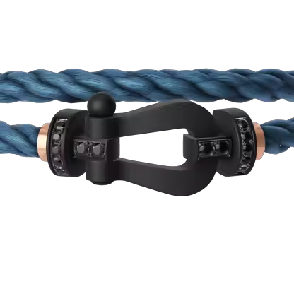 FORCE 10 BRACELET BLACK TITANIUM AND BLACK DIAMONDS LARGE MODEL