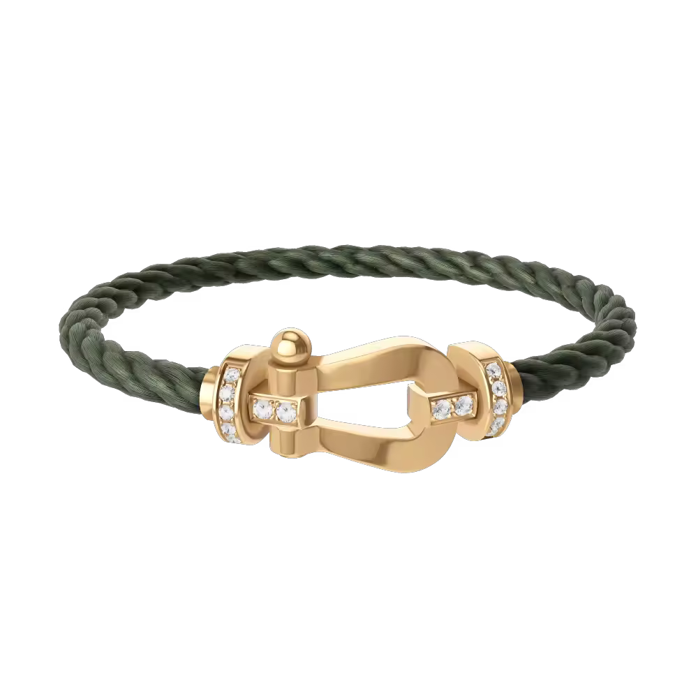 Force 10 bracelet 18k yellow gold and diamonds large model