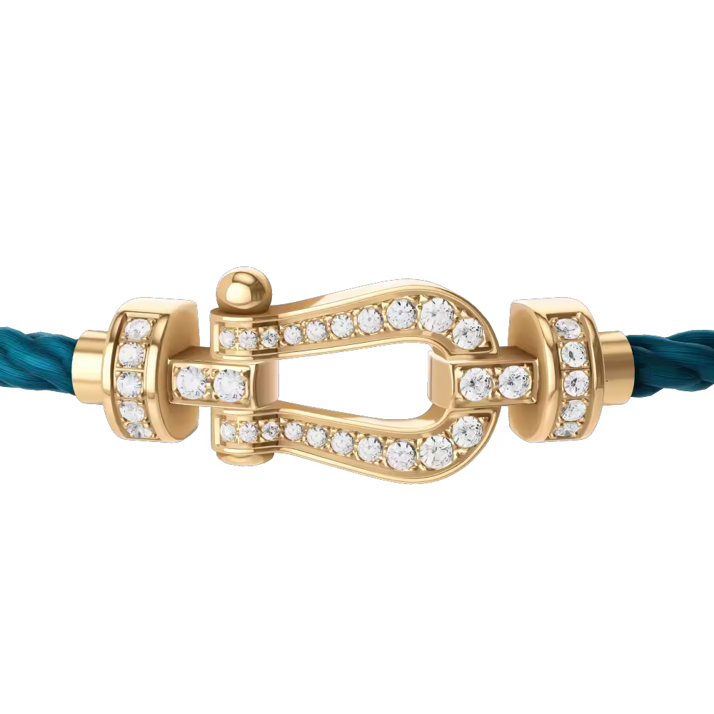 FORCE 10 BRACELET 18K YELLOW GOLD AND DIAMONDS MEDIUM MODEL
