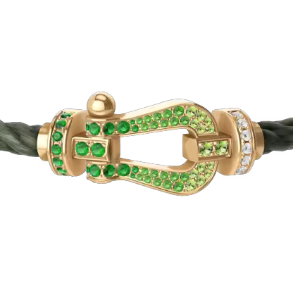 FORCE 10 BRACELET 18K YELLOW GOLD AND COLORED STONES LARGE MODEL
