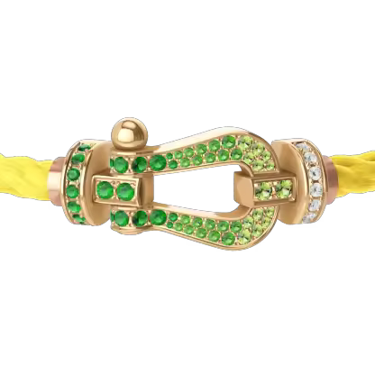 FORCE 10 BRACELET 18K YELLOW GOLD AND COLORED STONES LARGE MODEL