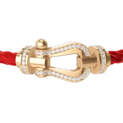 FORCE 10 BRACELET LARGE MODEL 18K YELLOW GOLD DIAMOND PAVED