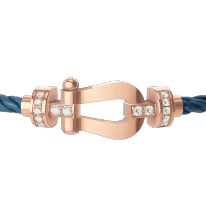 FORCE 10 BRACELET 18K PINK GOLD AND DIAMONDS MEDIUM MODEL