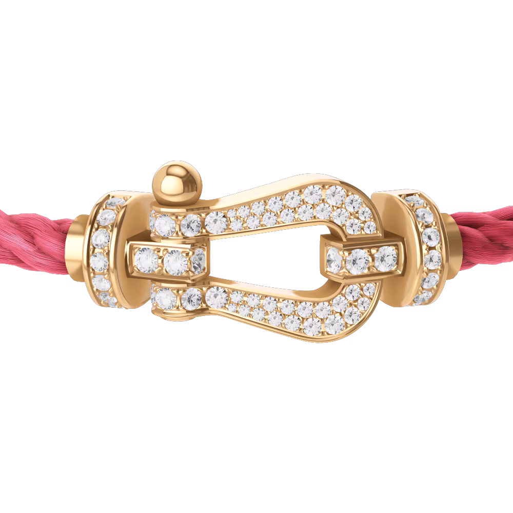 FORCE 10 BRACELET 18K YELLOW GOLD AND DIAMONDS LARGE MODEL
