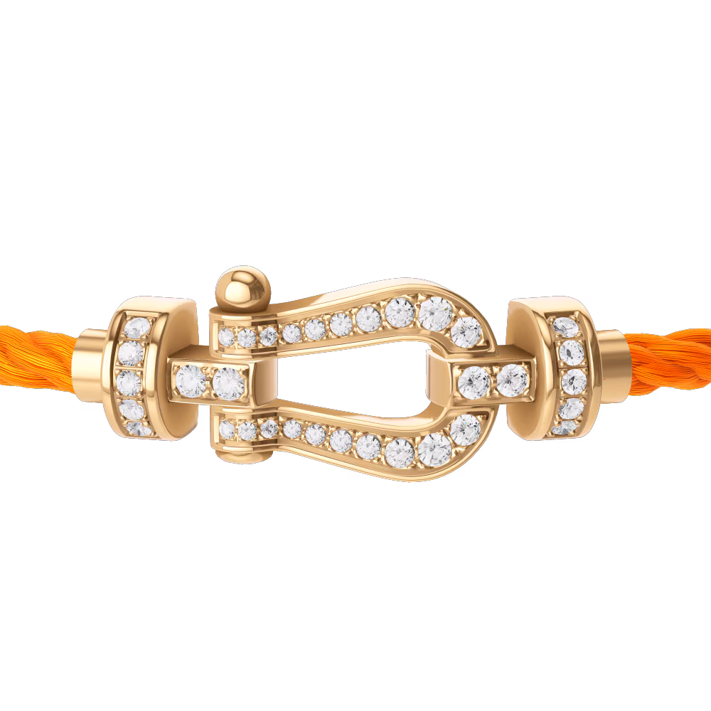 FORCE 10 BRACELET 18K YELLOW GOLD AND DIAMONDS MEDIUM MODEL