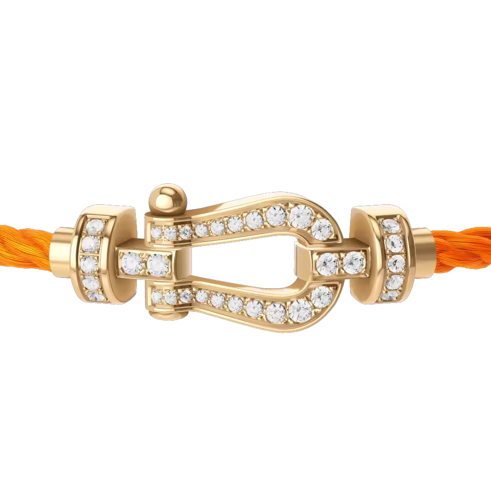 FORCE 10 BRACELET 18K YELLOW GOLD AND DIAMONDS MEDIUM MODEL