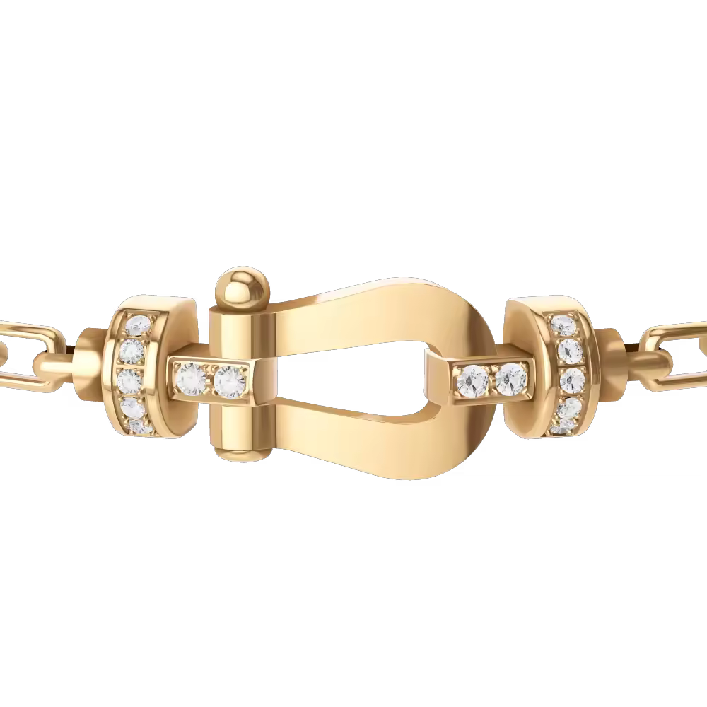 FORCE 10 BRACELET 18K YELLOW GOLD AND DIAMONDS MEDIUM MODEL