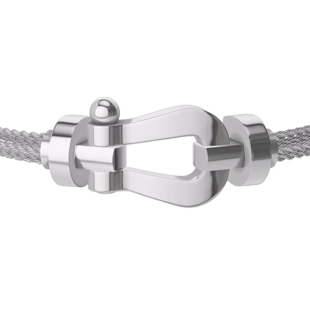 FORCE 10 BRACELET 18K WHITE GOLD LARGE MODEL