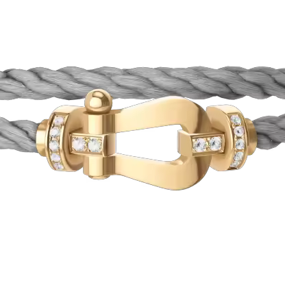 Force 10 bracelet 18k yellow gold and diamonds large model