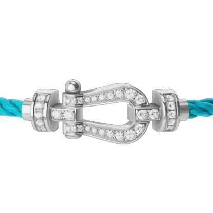FORCE 10 BRACELET 18K WHITE GOLD AND DIAMONDS MEDIUM MODEL