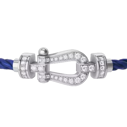 FORCE 10 BRACELET 18K WHITE GOLD AND DIAMONDS MEDIUM MODEL