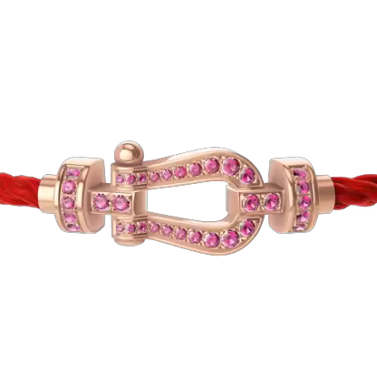 FORCE 10 BRACELET 18K PINK GOLD AND PINK SAPPHIRES MEDIUM MODEL