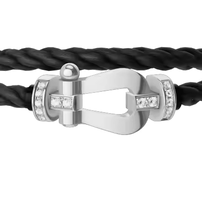 FORCE 10 BRACELET 18K WHITE GOLD AND DIAMONDS LARGE MODEL