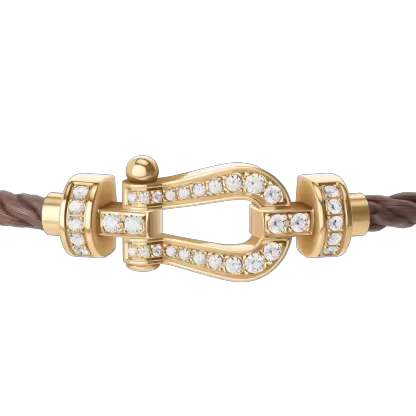 FORCE 10 BRACELET 18K YELLOW GOLD AND DIAMONDS MEDIUM MODEL