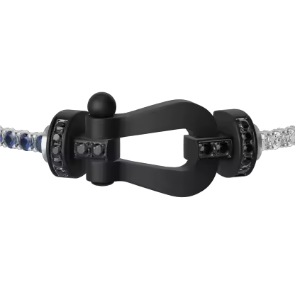 FORCE 10 BRACELET BLACK TITANIUM AND BLACK DIAMONDS LARGE MODEL