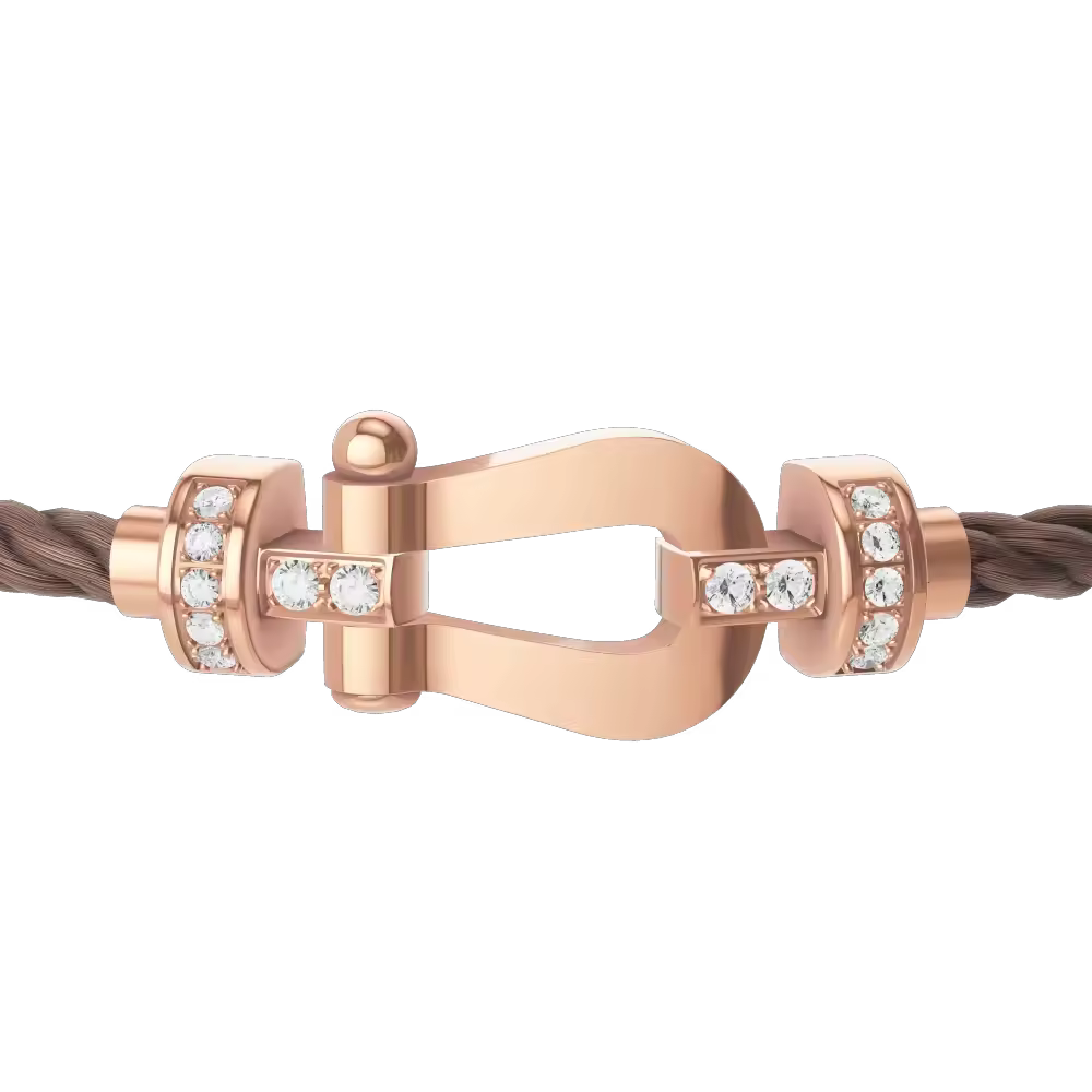 FORCE 10 BRACELET 18K PINK GOLD AND DIAMONDS MEDIUM MODEL