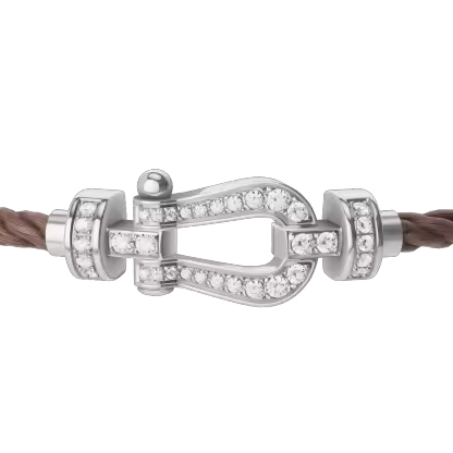 FORCE 10 BRACELET 18K WHITE GOLD AND DIAMONDS MEDIUM MODEL