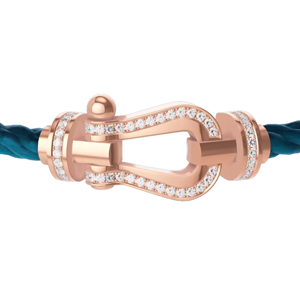 FORCE 10 BRACELET LARGE MODEL 18K PINK GOLD DIAMOND PAVED