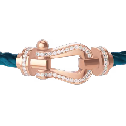 FORCE 10 BRACELET LARGE MODEL 18K PINK GOLD DIAMOND PAVED