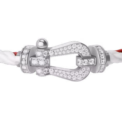 FORCE 10 BRACELET 18K WHITE GOLD AND DIAMONDS LARGE MODEL