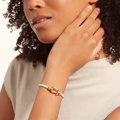 FORCE 10 BRACELET 18K YELLOW GOLD AND DIAMONDS LARGE MODEL