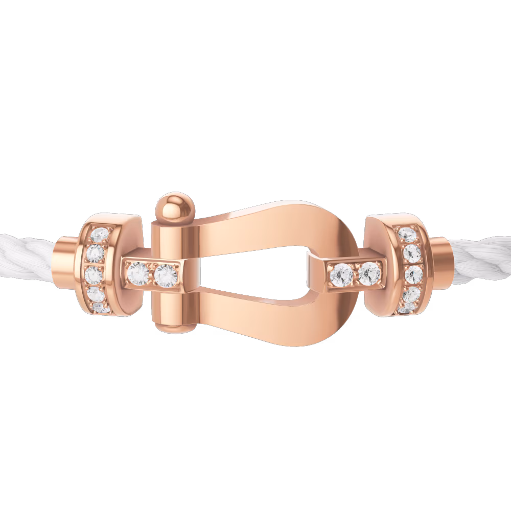 FORCE 10 BRACELET 18K PINK GOLD AND DIAMONDS MEDIUM MODEL