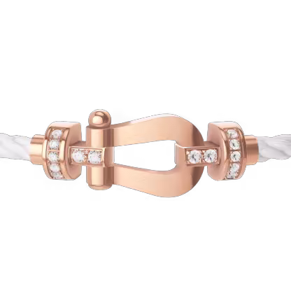 FORCE 10 BRACELET 18K PINK GOLD AND DIAMONDS MEDIUM MODEL