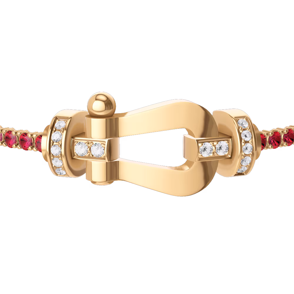 FORCE 10 BRACELET 18K YELLOW GOLD AND DIAMONDS LARGE MODEL