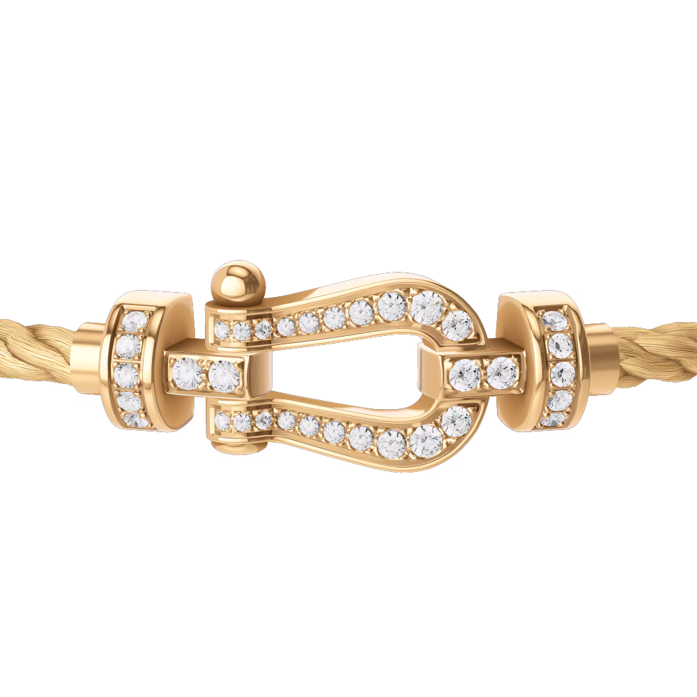 FORCE 10 BRACELET 18K YELLOW GOLD AND DIAMONDS MEDIUM MODEL