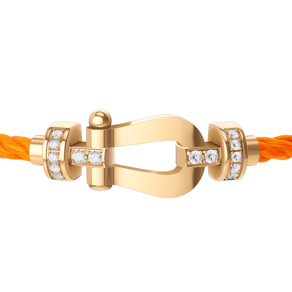 FORCE 10 BRACELET 18K YELLOW GOLD AND DIAMONDS MEDIUM MODEL