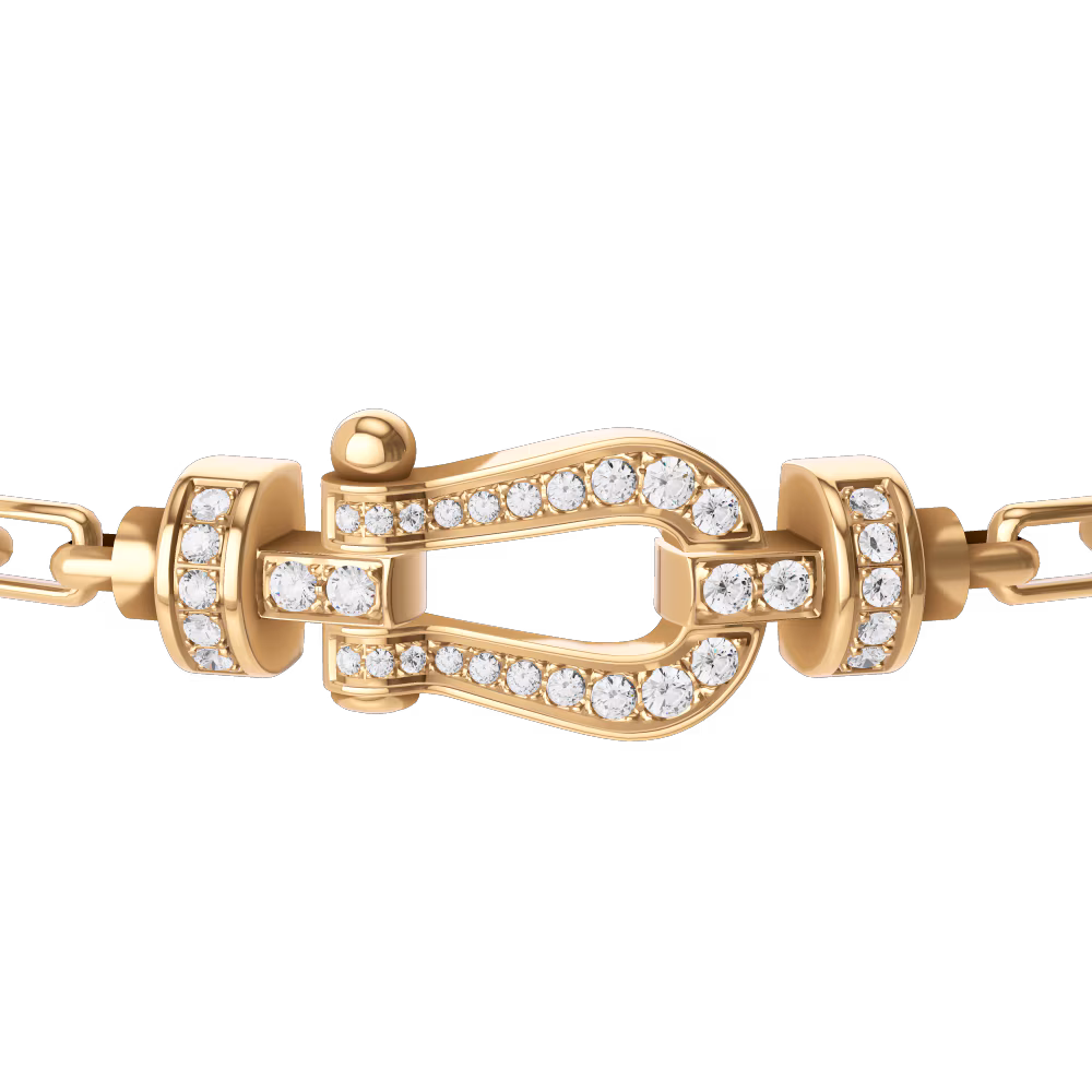 FORCE 10 BRACELET 18K YELLOW GOLD AND DIAMONDS MEDIUM MODEL
