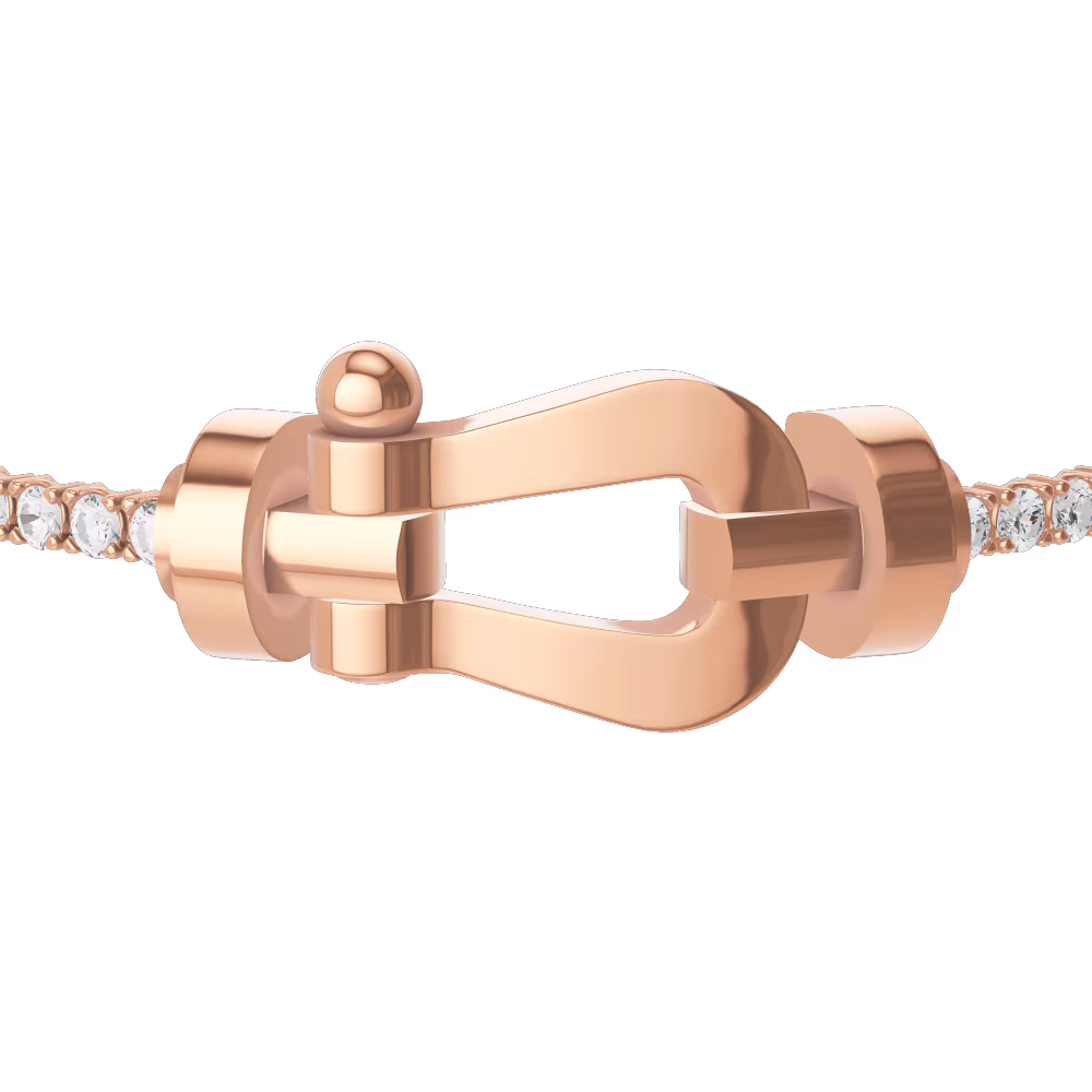 FORCE 10 BRACELET 18K PINK GOLD LARGE MODEL
