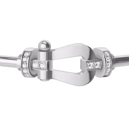 FORCE 10 BRACELET 18K WHITE GOLD AND DIAMONDS LARGE MODEL