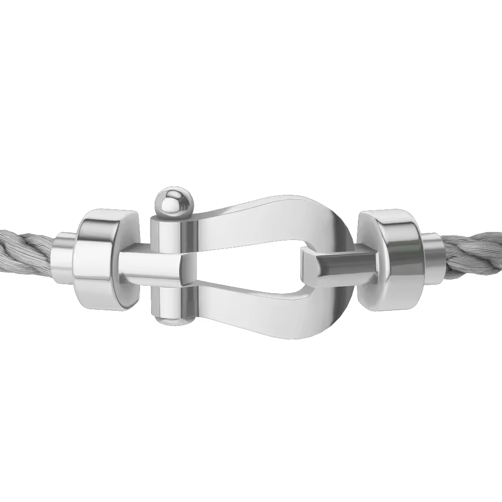 FORCE 10 BRACELET 18K WHITE GOLD MEDIUM MODEL