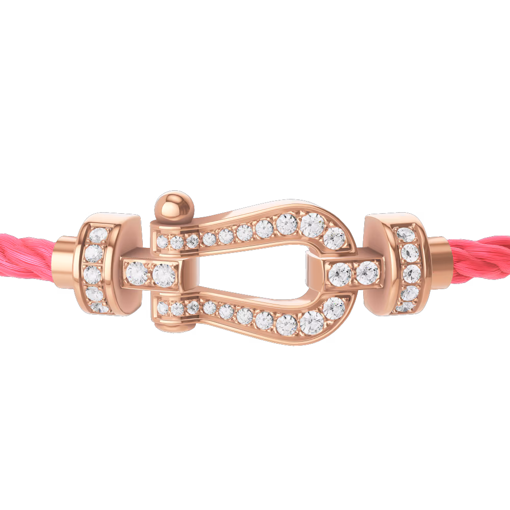 FORCE 10 BRACELET 18K PINK GOLD AND DIAMONDS MEDIUM MODEL